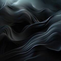 Obraz premium Black abstract background with smoke waves. Generative AI.