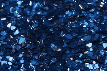 Blue glitter seamless pattern, abstract background with defocused lights.
