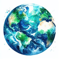 Earth Day. Planet earth, globe from space illustration.