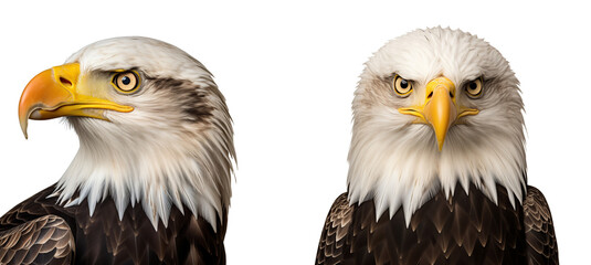 Bald eagle. Isolated on a transparent background.