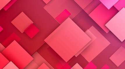 Cherry red & bubblegum pink abstract shape background vector presentation design. PowerPoint and Business background.