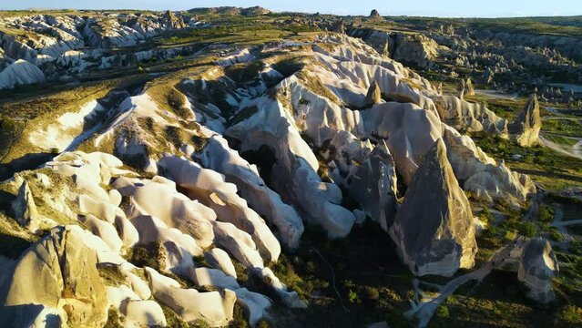 Aerial view of Goreme Historical National Park, Cappadocia, Turkey.