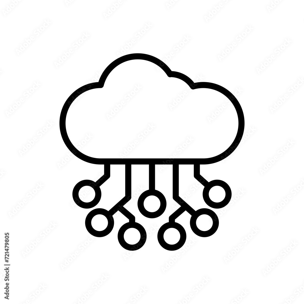Poster cloud computing icon vector design in trendy style