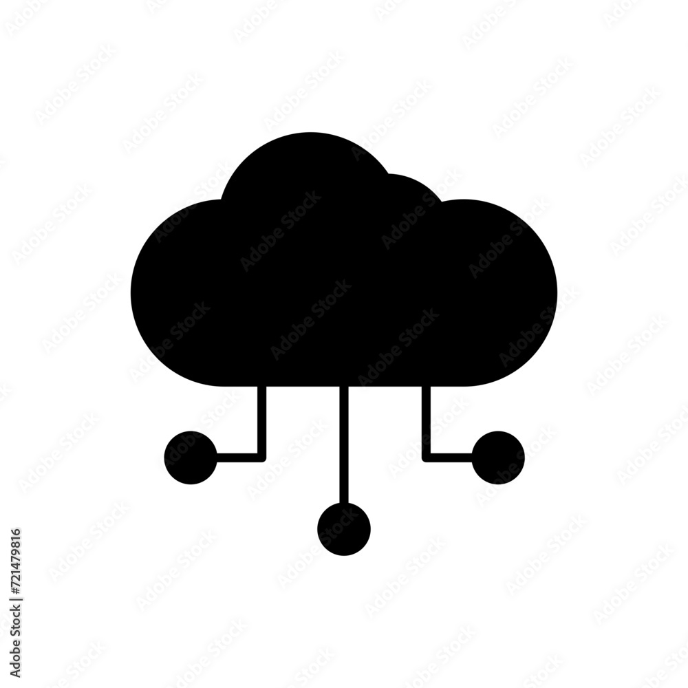 Poster cloud computing icon vector design in trendy style