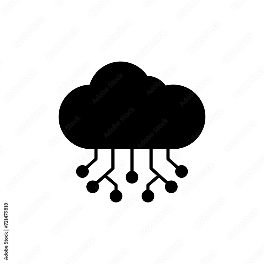 Poster cloud computing icon vector design in trendy style