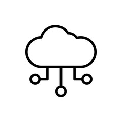 Cloud computing icon vector design in trendy style