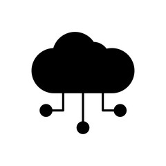 Cloud computing icon vector design in trendy style