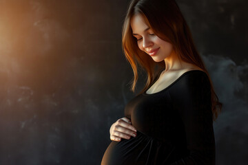 Fototapeta na wymiar Captivating Pregnancy Beauty in Flawless Detail