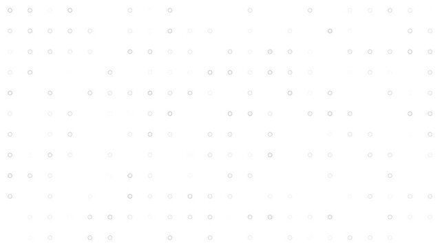 little circles on white background, round shapes animation. Abstract digital tech backround. Clear style.