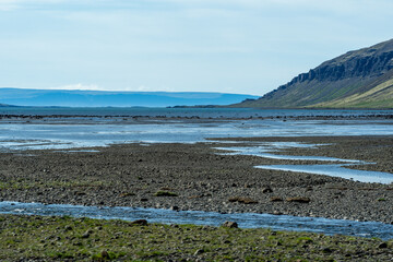 Beautiful marsh landscape - Westfjords of Iceland during summer