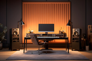 contemporary music studio room