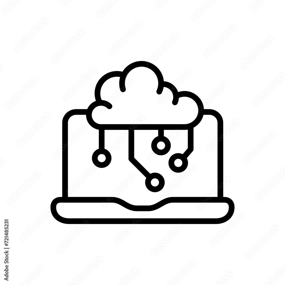 Poster artificial intelligence icon vector design in trendy style