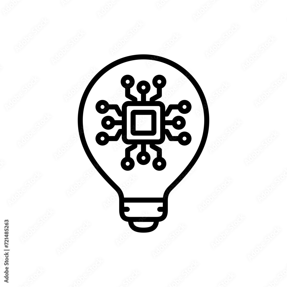 Poster artificial intelligence icon vector design in trendy style