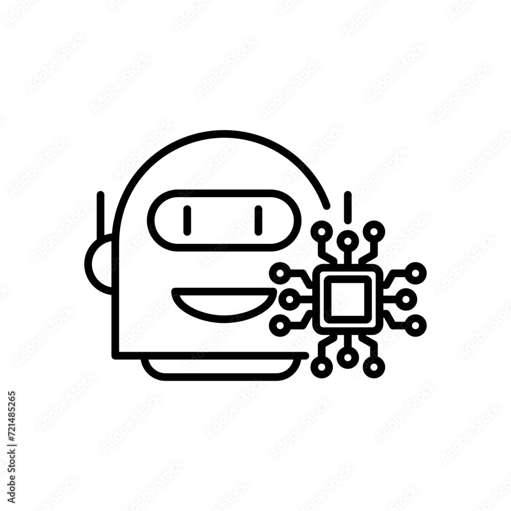 Poster artificial intelligence icon vector design in trendy style