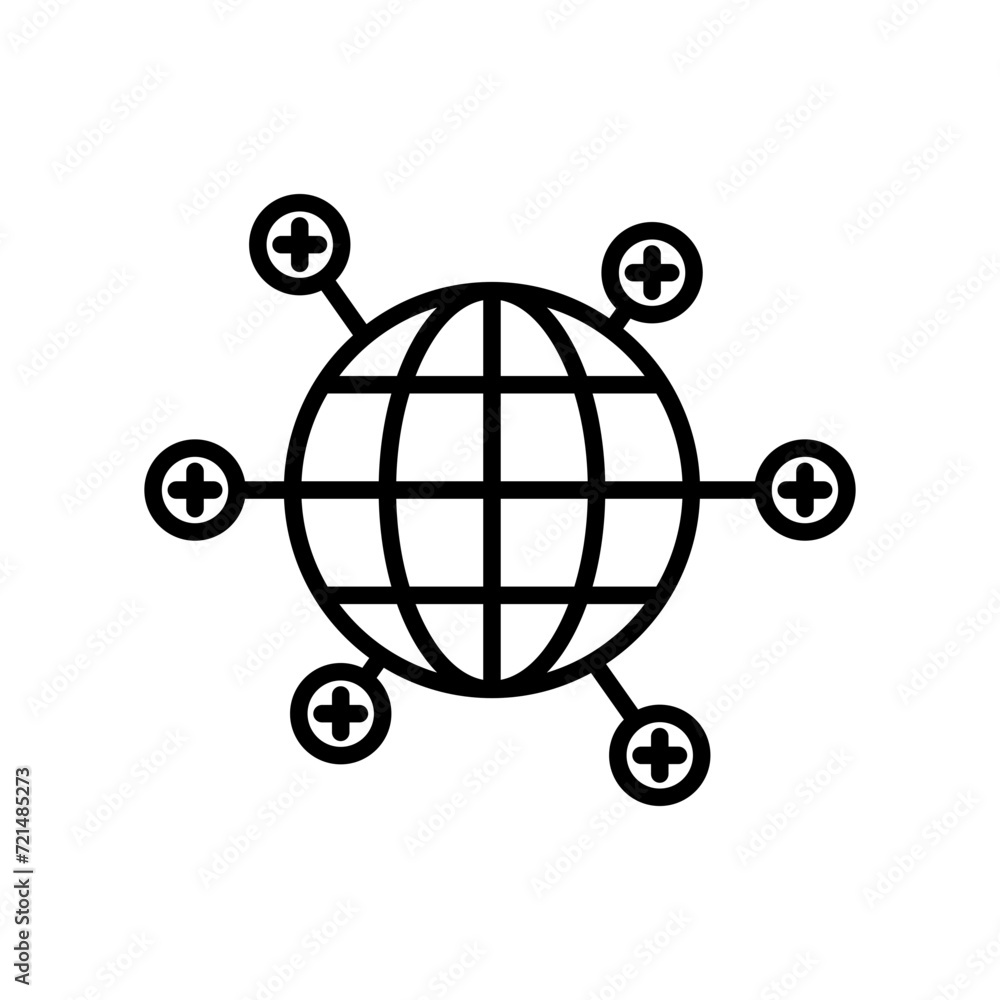 Poster artificial intelligence icon vector design in trendy style