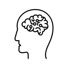 artificial intelligence icon vector design in trendy style