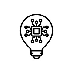 artificial intelligence icon vector design in trendy style