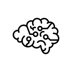 artificial intelligence icon vector design in trendy style