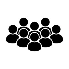 silhouette people goup icon vector design in trendy style