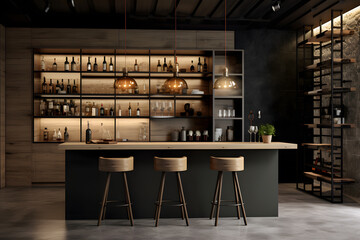 Contemporary wine cellar