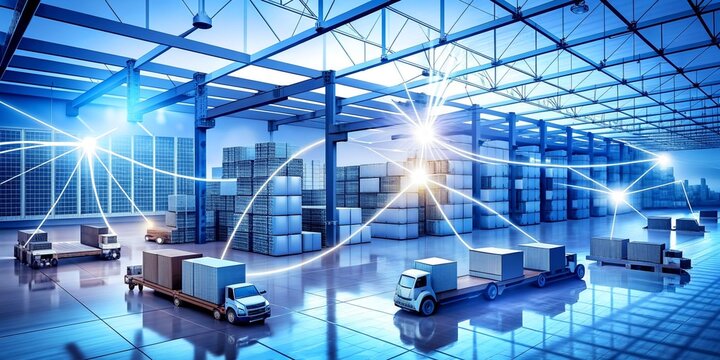 Distribution Logistics technology concept