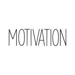 Lettering inscription. Vector word Motivation handwritten in black and highlighted on a transparent background for design and printing