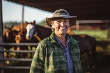 Portrait of a middle aged female farmer