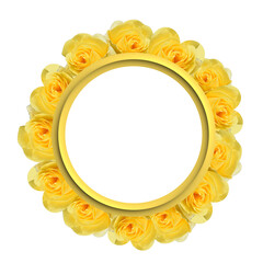 picture frame with yellow flowers
