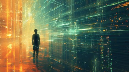 Fototapeta premium Embracing Wireless Freedom: The Unbound Connection