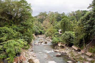 Indonesia Sumatra island view on a cloudy autumn day