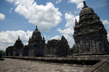Fototapeta premium Indonesia Java island Prambanan temple on a sunny autumn day
