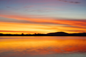 sunset over the sea