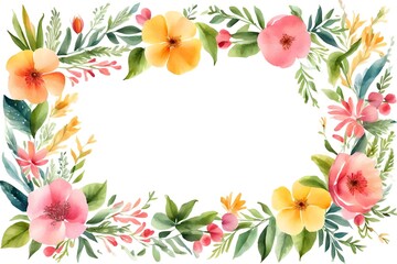 Fototapeta premium spring flowers frame