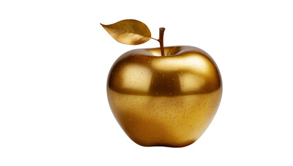 Golden apple on isolated transparent background wallpaper
