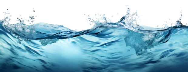 Sea water surface cut out, transparent background, PNG.