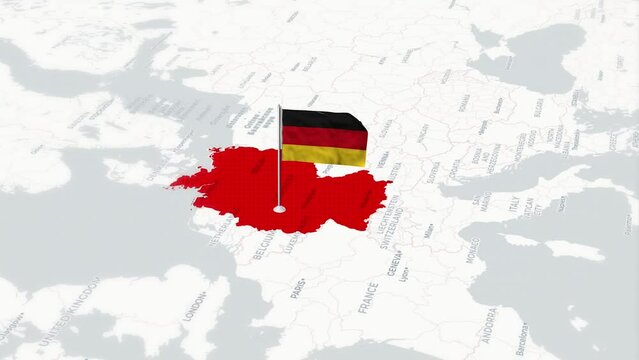 Deutschland from Above: Flying the German Flag Over the Map