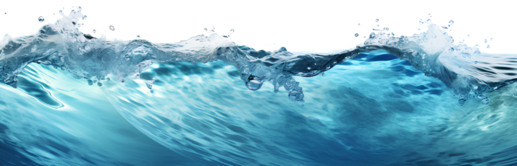 Sea water surface cut out, transparent background, PNG.
