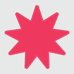 Starburst, sunburst price tag, label. Empty, blank price flash for promotion, marketing, sales concepts. Vector Illustration. EPS file 132.