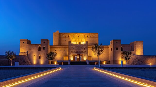  The majestic Salwa Palace, a part of the At-Turaif UNESCO World Heritage site in Diriyah, Saudi Arabia