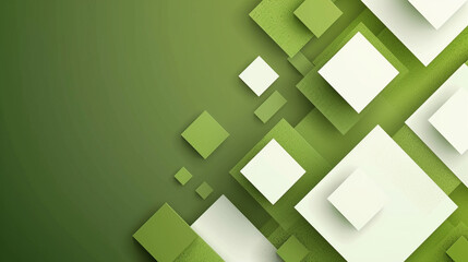 Obraz premium green & white abstract shape background vector presentation design. PowerPoint and Business background.