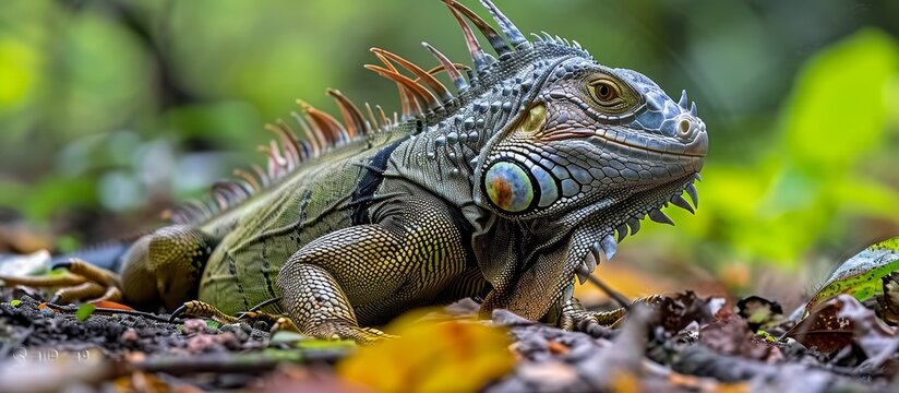 Iguan in Nature: Magnificent Amazoni Animals Thriving in Selvage