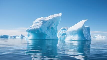 Giant icebergs just off the coast of Disko UHD Wallpaper - obrazy, fototapety, plakaty