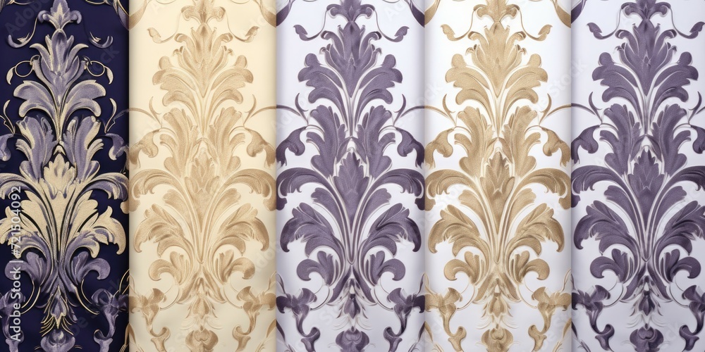 Poster A collection of four different colored wallpapers. Perfect for adding a pop of color and style to any room