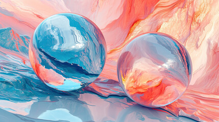 Abstract Spheres Background