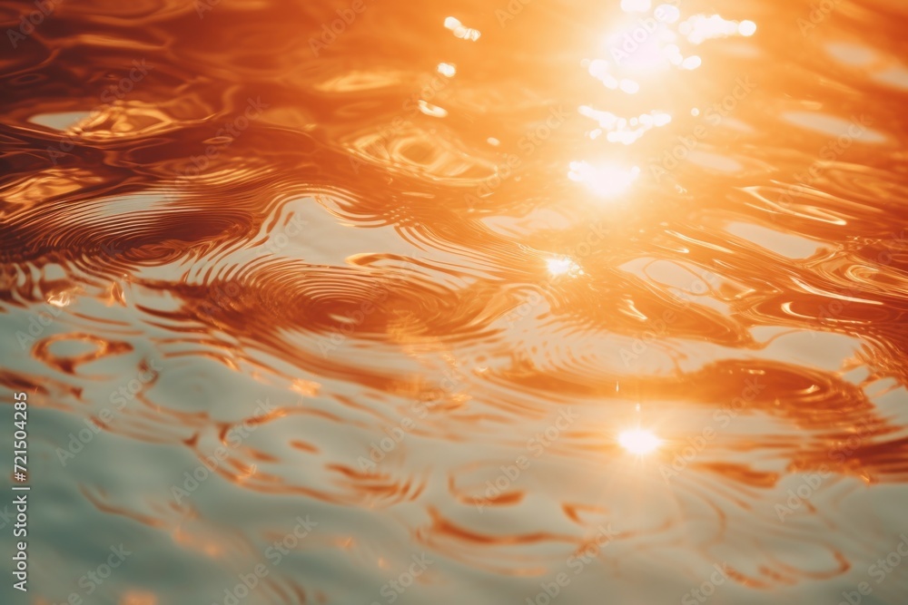 Poster sun shining brightly on the surface of the water. ideal for use in nature or summer-themed designs