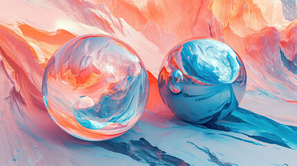 Abstract Spheres Background