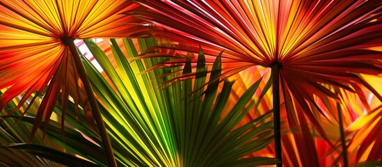 Sunny Mexican Fan Palm Fronds Illuminated by Sunny, Illuminated Mexican Fan Palm Fronds create a Stunning Visual.