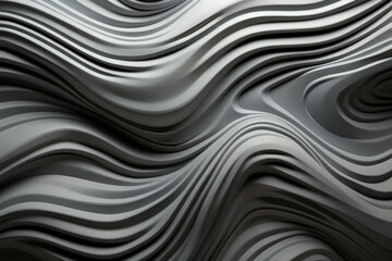 A black and white photo showcasing a wavy surface. Suitable for various design projects