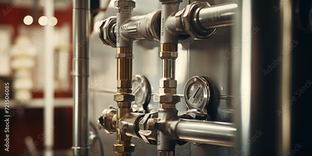 Poster a group of pipes that are interconnected. can be used to depict the concept of connectivity or netwo