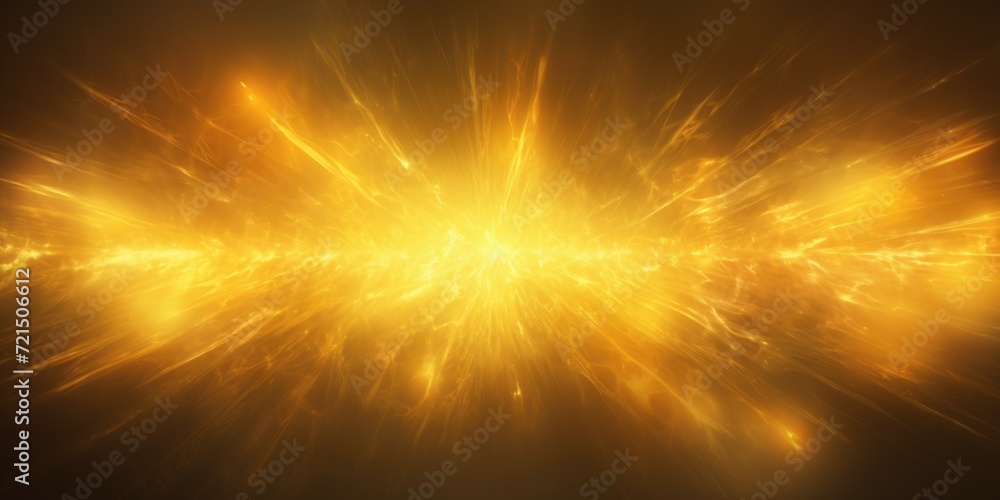 Poster a vibrant burst of yellow light illuminating the darkness. perfect for adding a dramatic touch to an